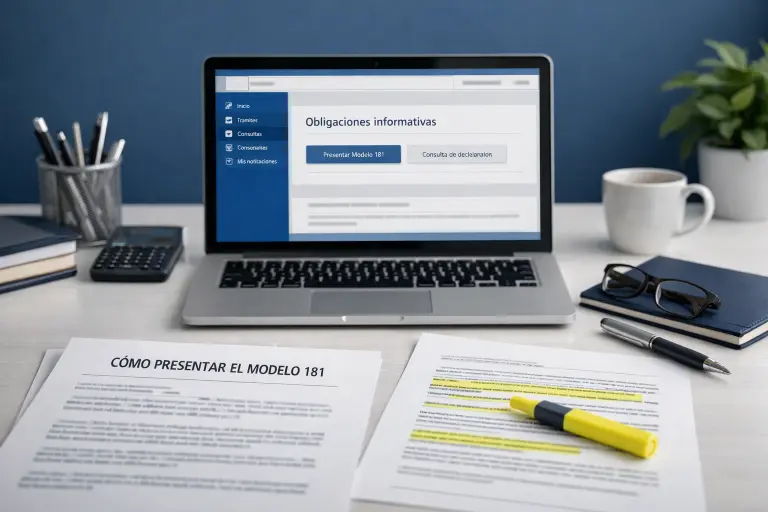 Como presentar el modelo 181