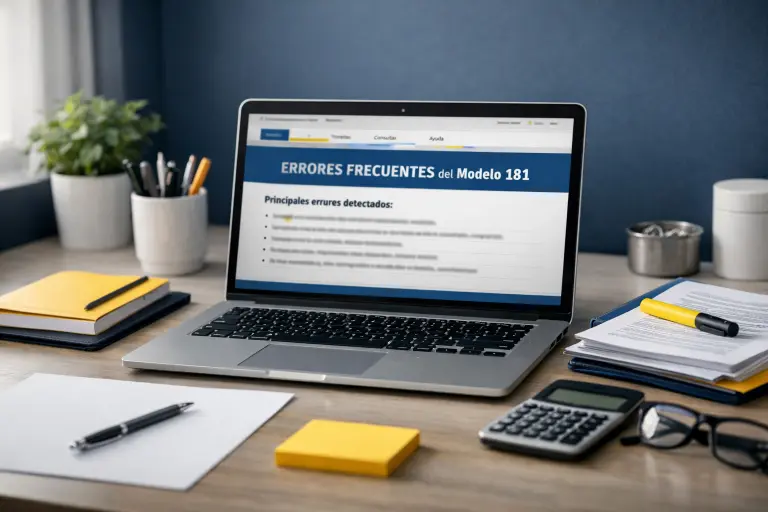 Errores frecuentes del modelo 181