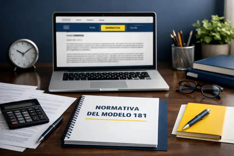 Normativa del modelo 181